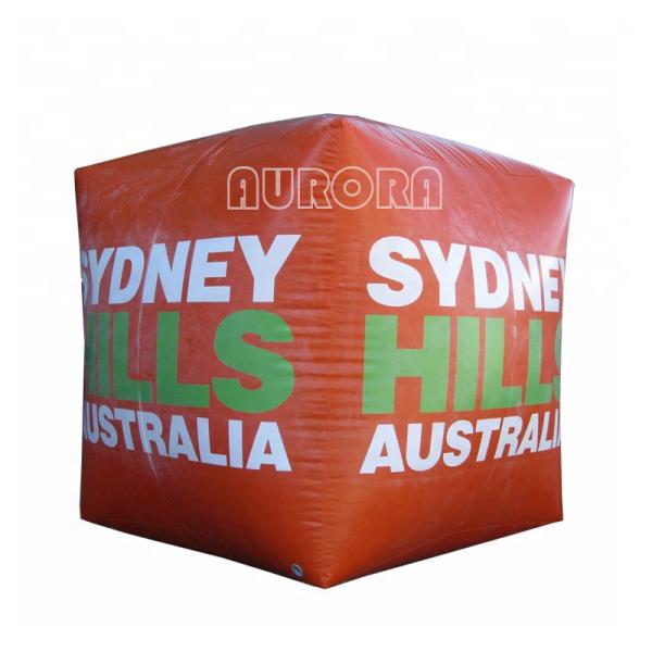 0.9mm PVC Inflatable Swim Buoy Square Shape Water Floating Cube Customized Logo