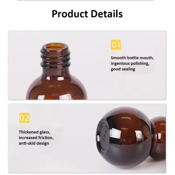 15ml 30ml Amber Glass Dropper Bottle Essential Oil Bottles for Hair and Body Oil