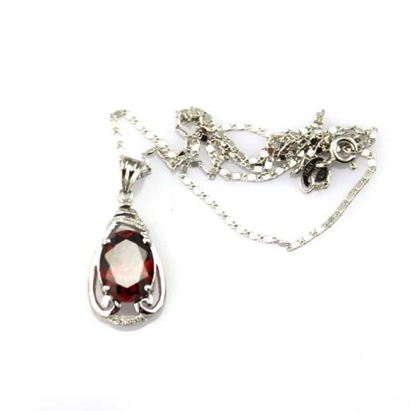 925 Silver Jewelry 9mmx11mm Amethyat  Cubic Zircon Pendant(PSJ0406)