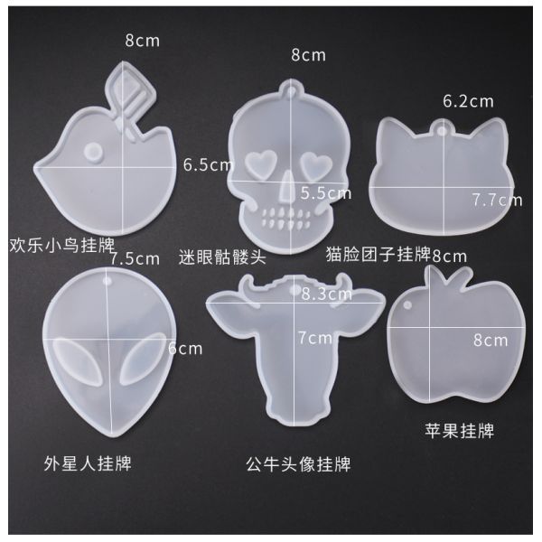 DIY crystal dropper mold hanging whale deer head cup decoration pendant hanging silicone mold