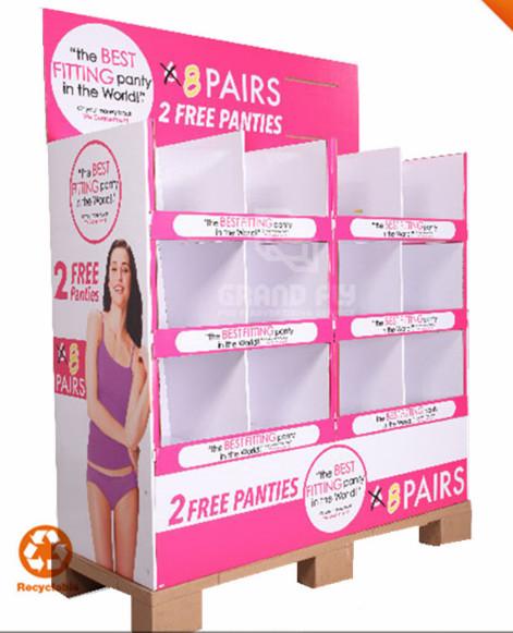 Supermarket clothes T paper display stand, underwear underwear paper shelf, environmental protection wardrobe