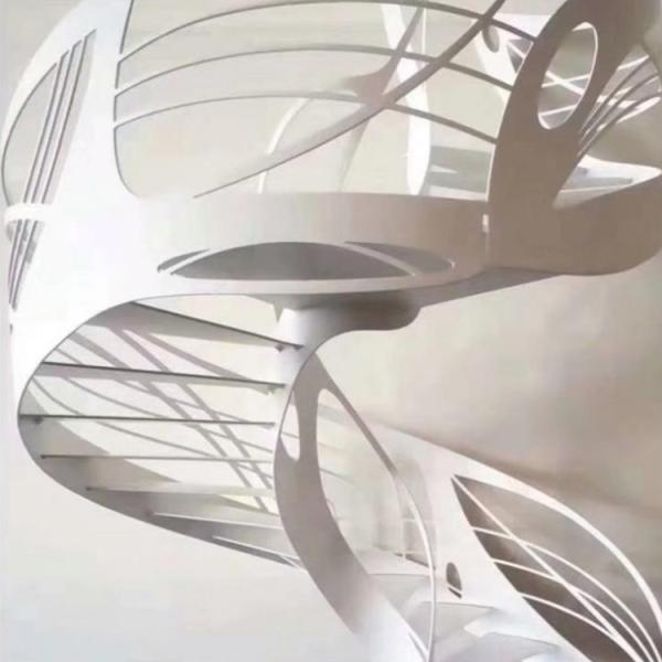 Customizable Metal Railings For Stairs Indoor Metal Spiral Staircase Handrail Railing