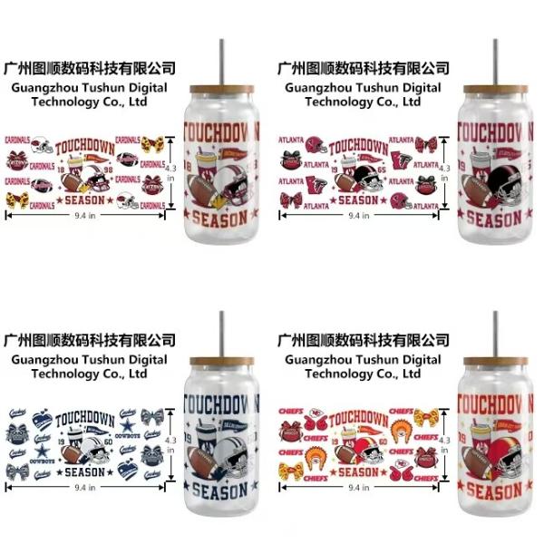 UVDTF packaging custom UV transfer stickers 16oz cup sleeve 20oz stickers DTF transfer stickers waterproof labels