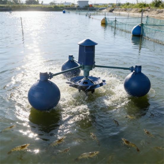 High Efficiency Fish Pond Plastic Impeller Floating Pump Turbine Aerator 4HP 3KW