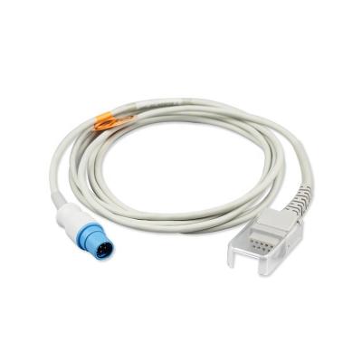 TPU SpO2 Adapter Cable CE Certification And Gray Reusable Sensor spo2 extension cable