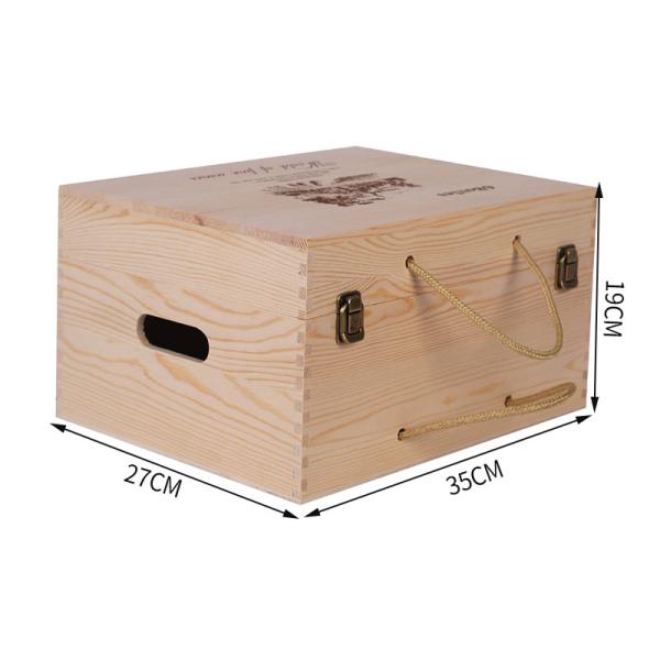 2-6 Bottles Solid Wood Wine Box for Gift Custom Order Accepted Immediately