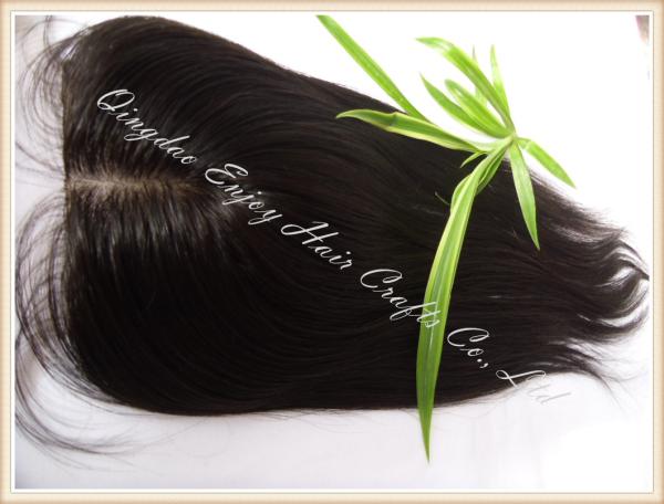 Silk top closure 4''x4'' peruvian virgin hair natural color,straight 10''-24''middle part