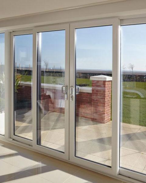Modern House Security Aluminium Sliding Glass Doors With Powder Coating hidden sliding doors Double sliding doors