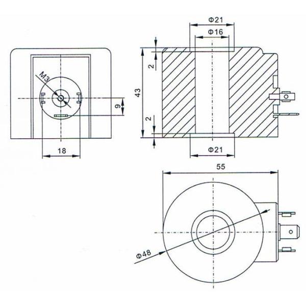 φ20mm Waterproof Solenoid Coil AC220V For STC 2W / 2L Air Liquid Steam Solenoid Valve