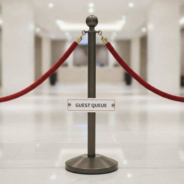 No Assembly Hotel Railing Stand Height 120 Cm Practical Durable Solution For Managing Guest Flow In Hotels