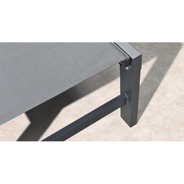 Outdoor Lounge Chair Set Aluminum Patio Chaise Lounger Side Table and Pillow Outside Pool Beach Sunbathing Tann