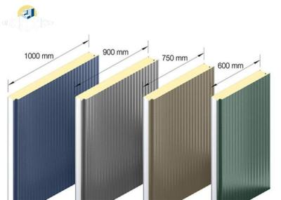 Fire Resistance Sandwich Metal Roof Panels , Rockwool Sandwich Panel With Smooth Edge