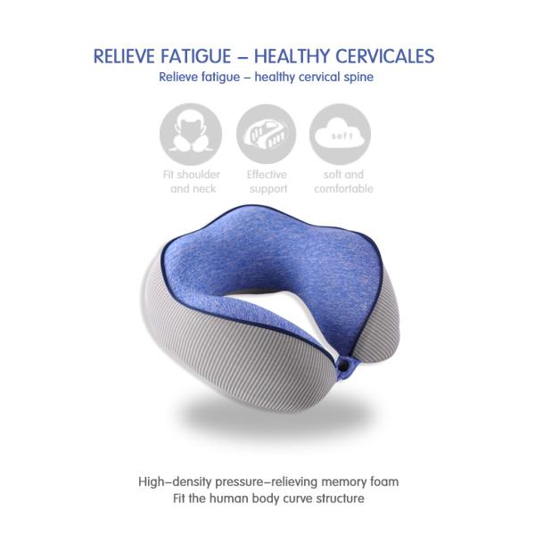 Travel Essential Memory Foam U Shaped Neck Travel Pillow for Car and Airplane Support
