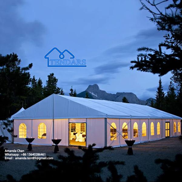 Double Layer Modern Large Wedding Marquee Tent Event Water Resistant Heavy Duty Canopy Structure