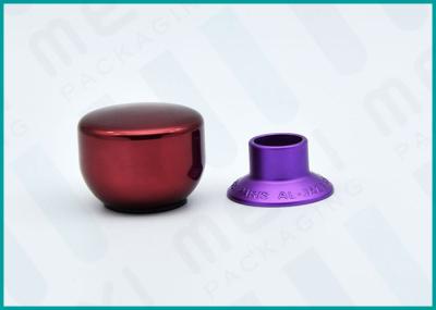 A forma personalizada vermelha lisa dos tampões de garrafa do perfume com roxo pisou colar