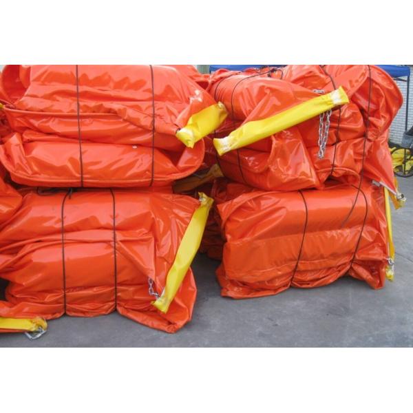 Orange Solid Float Oil Containment Boom Height 600 To 1500mm Fast Deployment