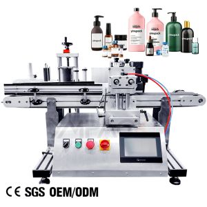 Automatic Water Bottle Labeling Equipment Sticker Printing Machine 1500BPH SS304