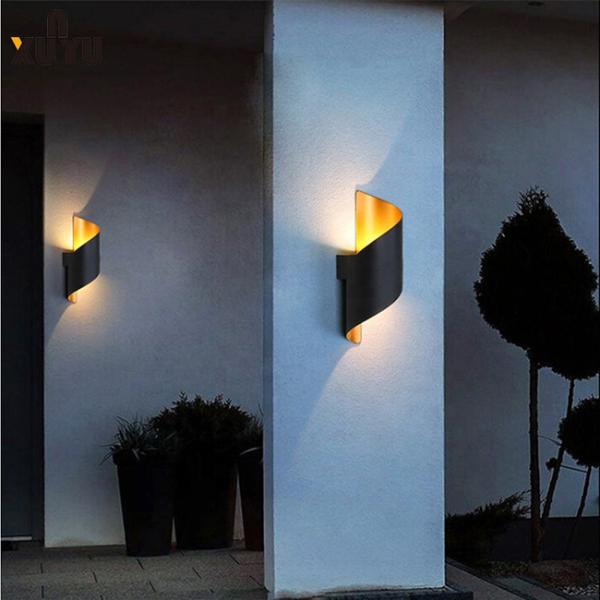 S Shaped Outdoor Wall Lantern Sconce 3W/9W 4000K For Courtyard