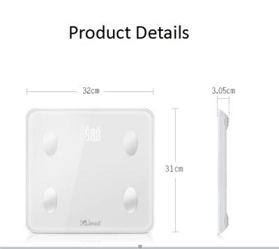 Mobile App Android 4.0 Bluetooth Weighing Scale 180kg Rate Load
