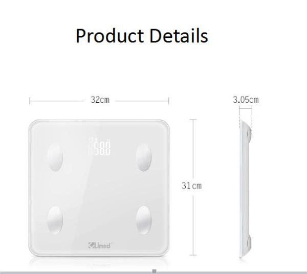 Mobile App Android 4.0 Bluetooth Weighing Scale 180kg Rate Load