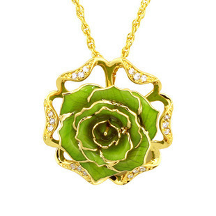 Gifts Woman's  Gold Rose Charming Necklaces Wholesale for Birthday Gift and  Valentine's Day