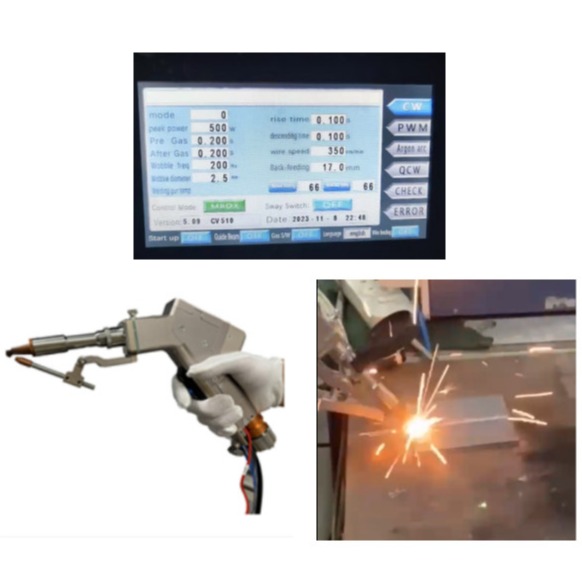 Double Wire Feeding Handheld Single Motor Laser Welding Machine Welding 4mm Stainless Steel