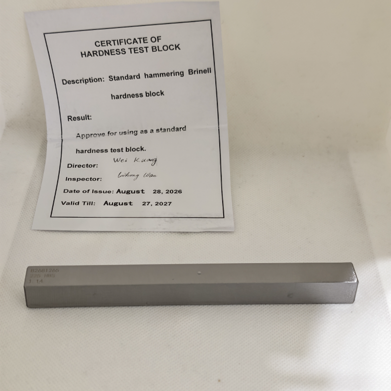 14*14*153mm 210-230 BHN Telebrineller Hammering Brinell Hardness Test Block Portable Brinell Hardness Reference Block