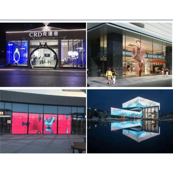 Экран приведенный SMD 2121 слипчивый на открытом воздухе прозрачный для видео- рекламы