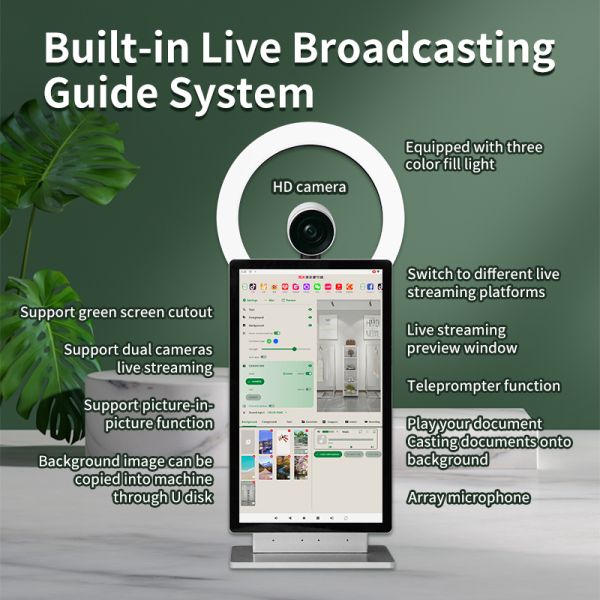 15.6 Inch Interactive Touch Capacitive Screen Live Broadcasting Equipment for Tiktok/Facebook Advertising