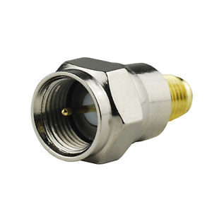 Brass RF Antenna Connector Straight F Male To SMA Female Adapter