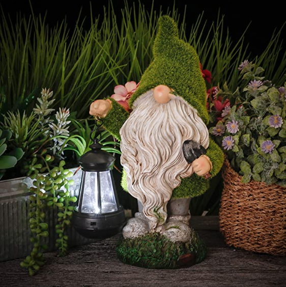 13 Inch Gnome Statue Battery Operated LED Christmas Lights