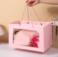 Bolsita de papel transparente y sencilla Flor de ventana Bolsa de regalo para el día de San Valentín