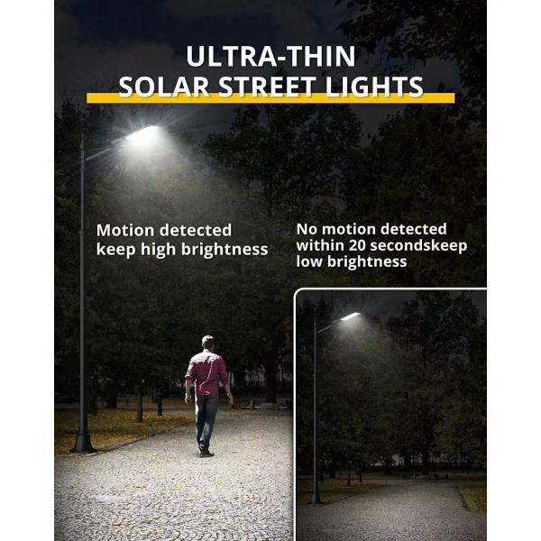 ABS Material Solar Motion Sensor Waterproof Security Yard IP68 All In One Led Street Light