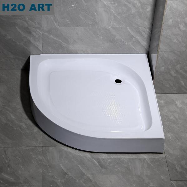 Customized Single Color Corner Acrylic Shower Tray with Front Skirt and Legs Bath Tray