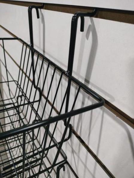 POWDERCOAT 12L X 6D X 6H BASKET GRIDWALL/SLATWALL -SHOPFITTING ACCESSORIES