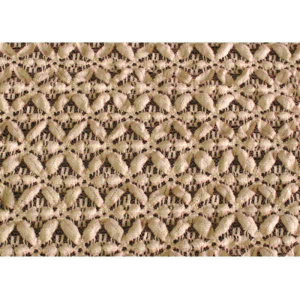Garment Anti-Static Stretch Lace Fabric Yellow , Cotton Nylon Spandex Fabric CY-LW0631