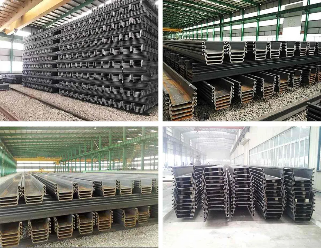 PU400×125 PU500×170 PU600×210 Metal Sheet Piling PZ22 PZ27 Steel Sheet Pile