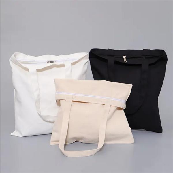 12oz Original Cotton Canvas Plain Tote Bag with Customized Logo Eco Friendly Totebag