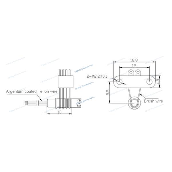 2 половинки отделяют электрический двигатель 100рпм кольца выскальзывания для медицинского оборудования