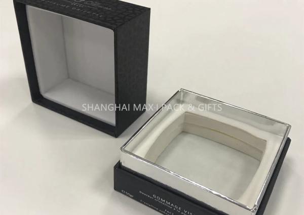 Matte Black Cardboard Gift Box With Lids Perfume Cosmetic Facial Cream Bottle Packaging