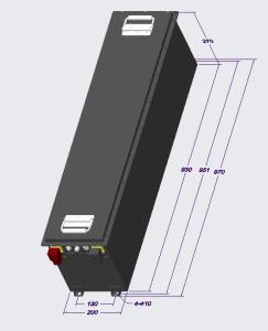 High Efficiency 48V 230Ah Li Ion Golf Cart Battery Space Saving Design