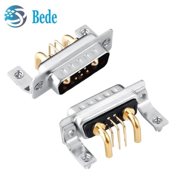 7W2 Conector de alta corriente coaxial D-Sub ángulo derecho Combinación de energía y RF