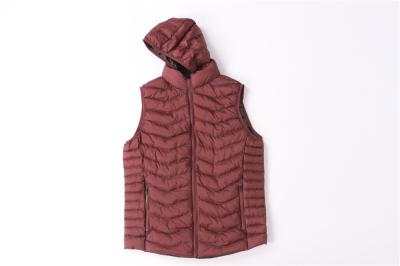 Autumn Winter Men'S Padded Utility Gilet Vest burgundy black Reversible Puffer Vest