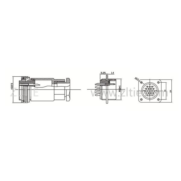 PC19TB Russian Standard Circular Connector Threaded Male Female Aviation Connector