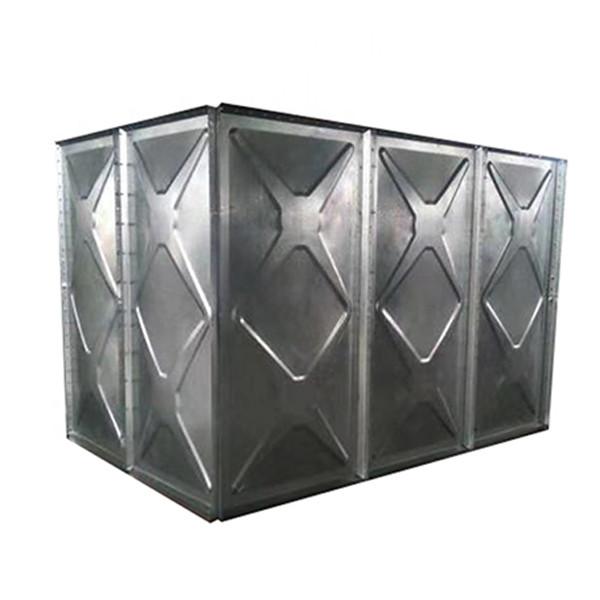 Hot Dipped Galvanized Water Storage Tank , Panel Pressed Steel Sectional Water Tank