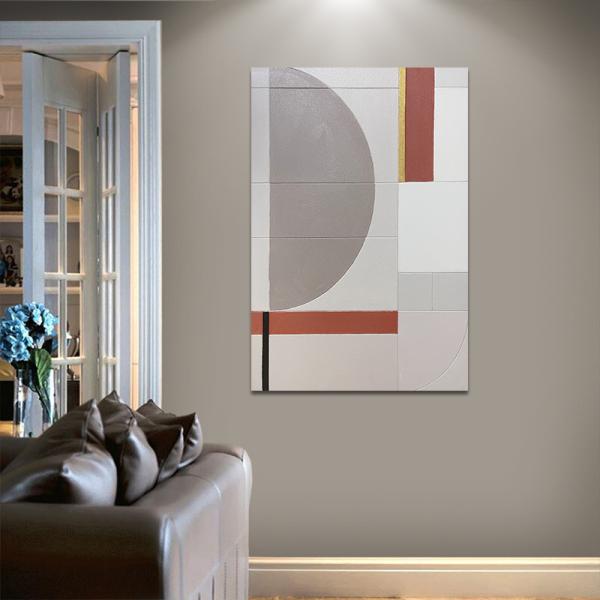 Hand Painted Colorful Textured Artwork Modern Geometric Oil Painting of Animal for Home Decoration Wall Hanging