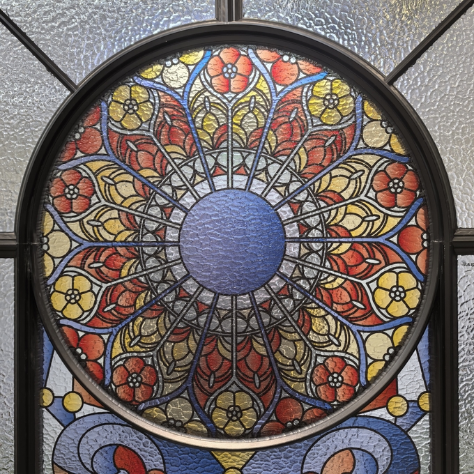 Energy Saving Fixed Aluminum Frame Window Stained Glass Visual Appeal Thermal Break