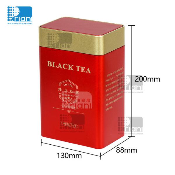 Square Tea Tin Cans Metal Mini Sealed Tea Box Tin Tinplate Box