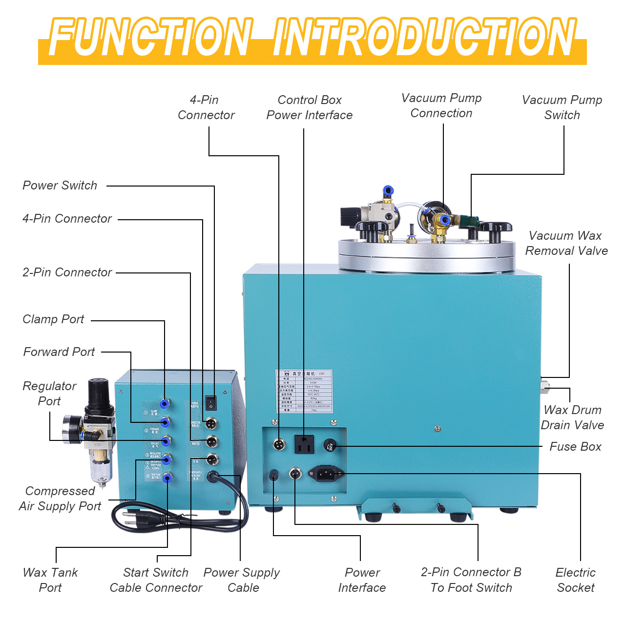 Tooltos Digital Jewelry Wax Injector Advanced Auto Clamp Controller с вакуумным насосом