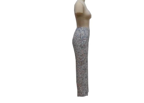 Cashew Print Ladies Casual Pants Plus Size Tall Trousers With Pompom Waist String